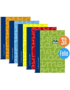 Bloc Espiral Lamela Folio Cuadrovia 3 Mm Tapa Extra Dura 80 Hojas Colores Surtidos
